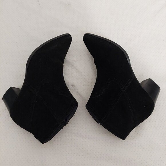Seychelles Women's Western Chic Black Suede Point Toe Ankle Boots Bootie Size 7 - Picture 4 of 9